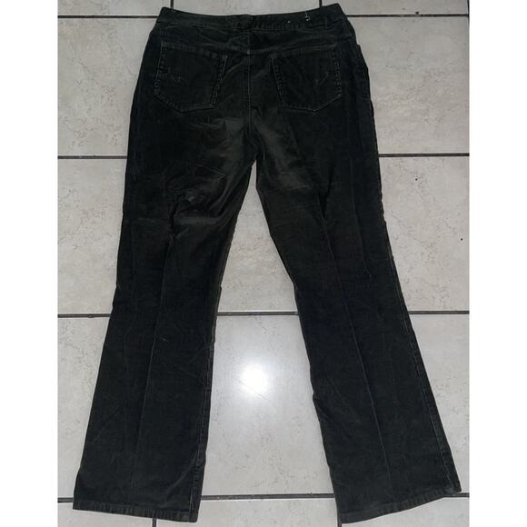 St. Johns Bay Stretch Bootcut Corduroy Pants Womens 12 Dark Green - Picture 5 of 5